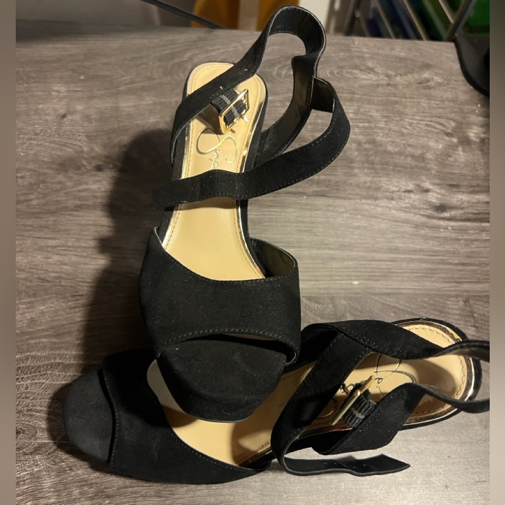 Jessica Simpson Black Strappy Sandals
